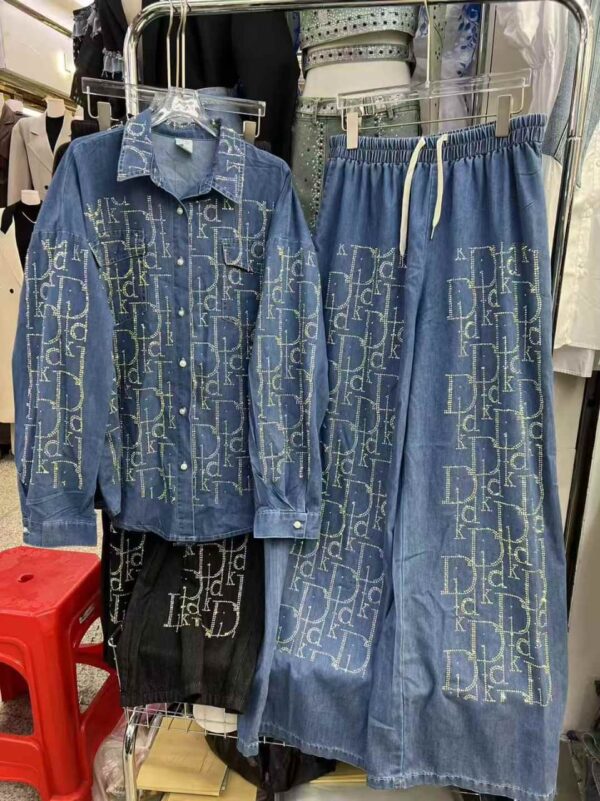 Chic Bloom Denim Co-Ord Set