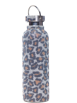 Diamond Water Bottle, 750 ml Stainless Steel Thermos Flask, Rhinestone Diamond Insulated Flask, Bling Rhinestone Water Bottle