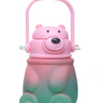 New Internet Celebrity Gradient Color Bear Cup Water Bottle Set for Kids