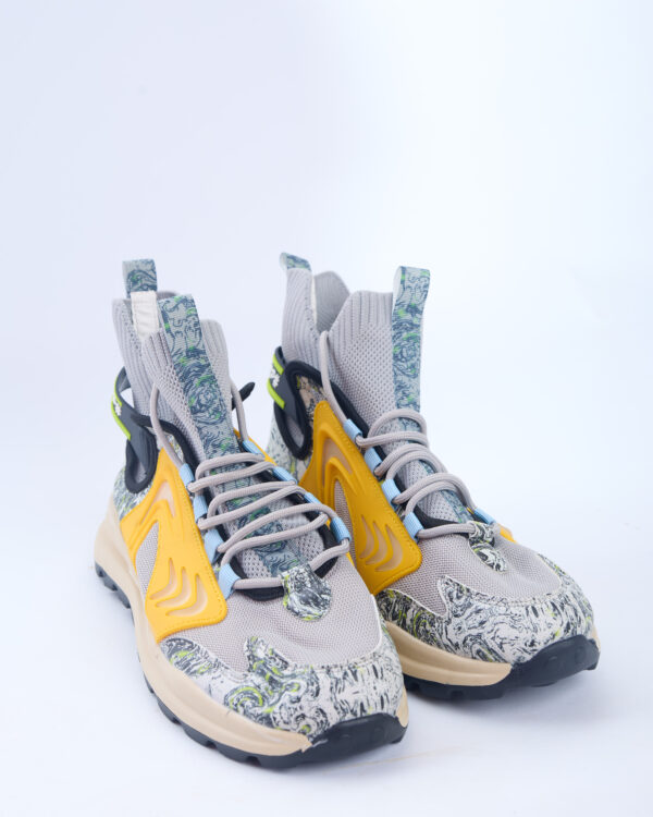 Men’s Multi-Color High-Top Chunky Sneakers – Streetwear Sport Style