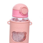 Generic Portable Cute Water Bottle with Leak-Proof Lid Food-Grade Silicone Straw