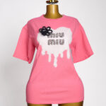 Miu Miu Heart Drip Graphic Top